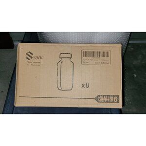 Syntic Glass Baby Bottles 8 Pack 16 Oz Reusable New